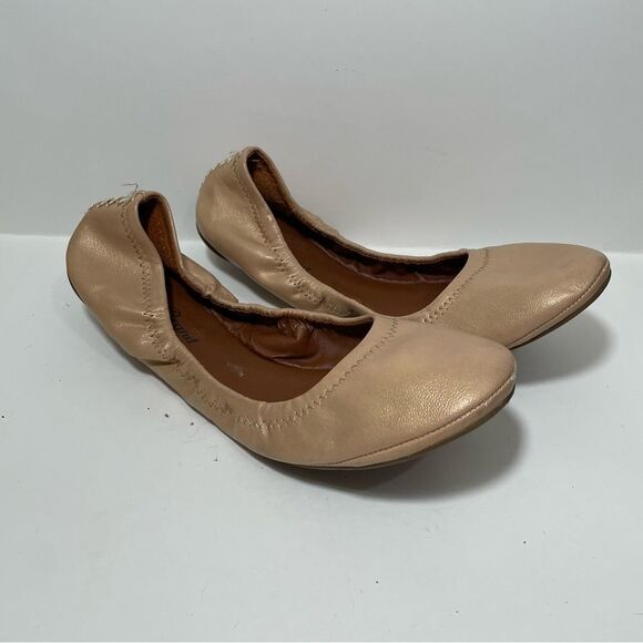 Lucky Brand Tan Leather Round Toe Ballet Flats - Picture 2 of 8